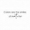 Gummiapan - Color are the smiles of nature - umontert gummistempel