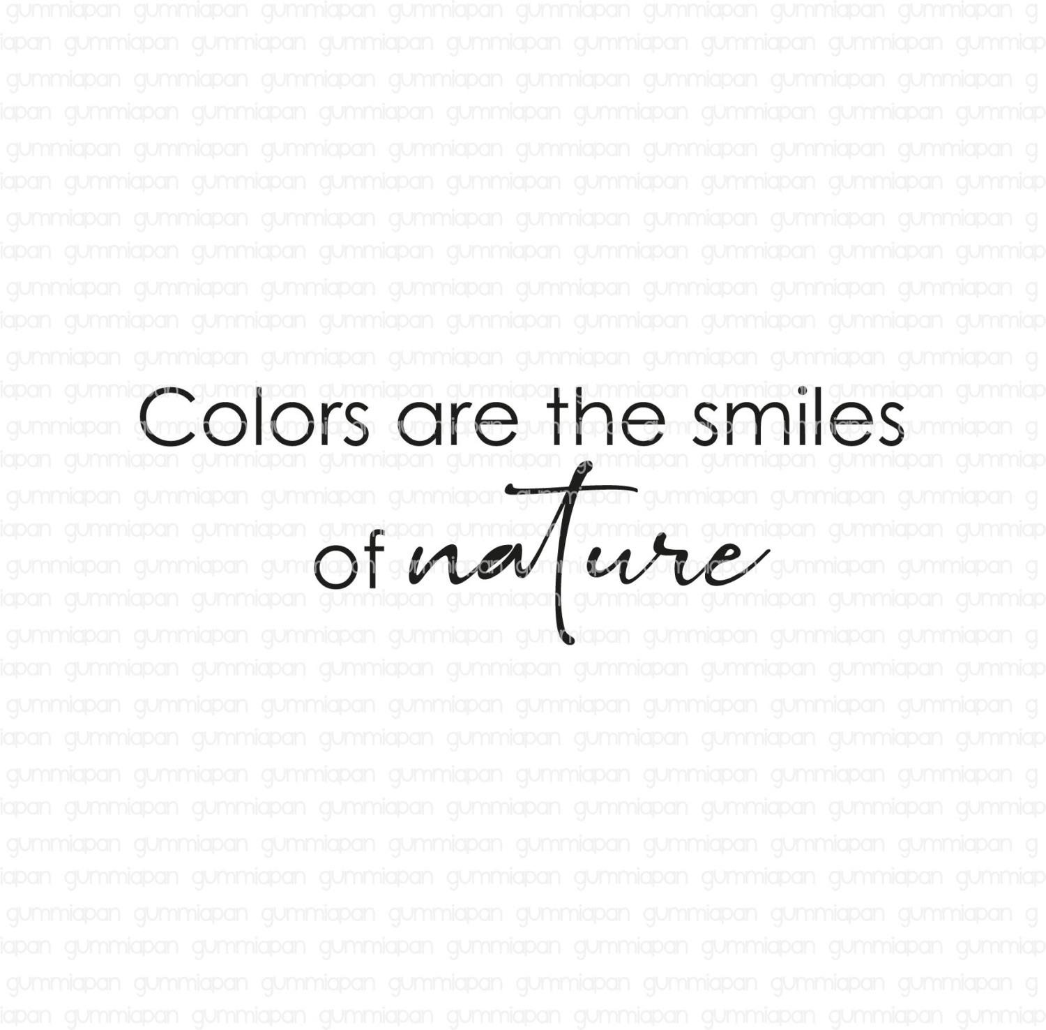 Gummiapan - Color are the smiles of nature - umontert gummistempel
