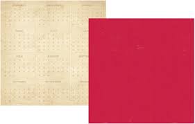 Simple Stories - 24/seven - red tweed/ Calender