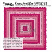 Crealies - Crea-Nest-Lies XXL dies no. 93, Squares with rough edges
