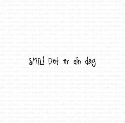 Gummiapan - Smil ! Det er din dag- umontert gummistempel