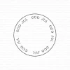 Gummiapan - God jul Sirkel- umontert gummistempel