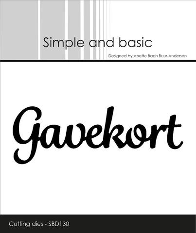 Simple and Basic -Gavekort -   Dies