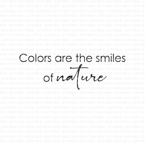 Gummiapan - Color are the smiles of nature - umontert gummistempel