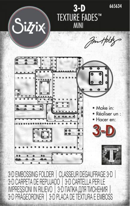 SIZZIX/TIM HOLTZ 3D MINI EMBOSSINGFOLDER "Foundry"