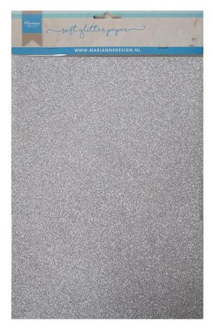 MARIANNE DESIGN Soft Glitter Paper - Silver