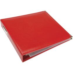 We R Classic Leather D-Ring Album 12"X12" - Reel Red