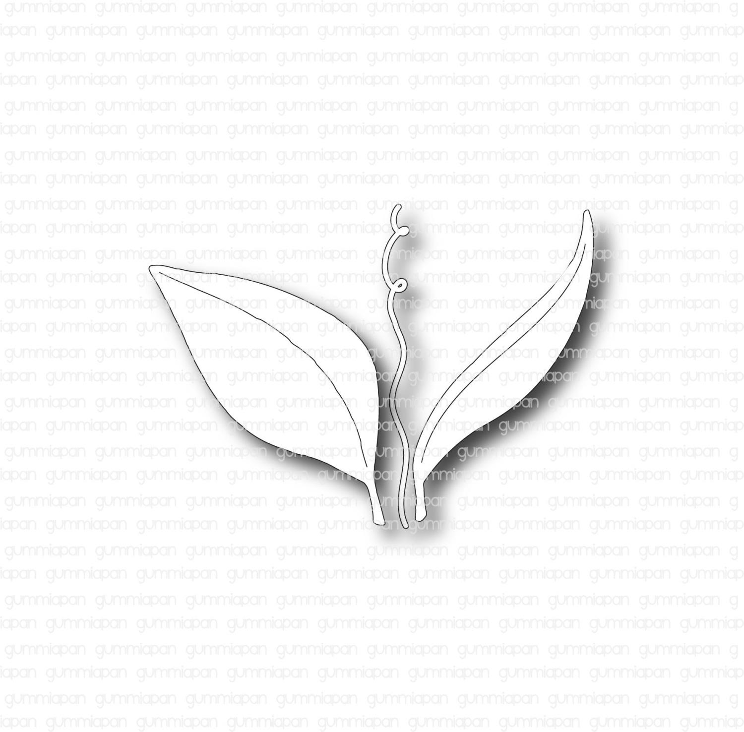 Gummiapan - Små bukettblad - Dies