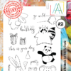 AAll&create - A6 STAMPS - Animal party - #51