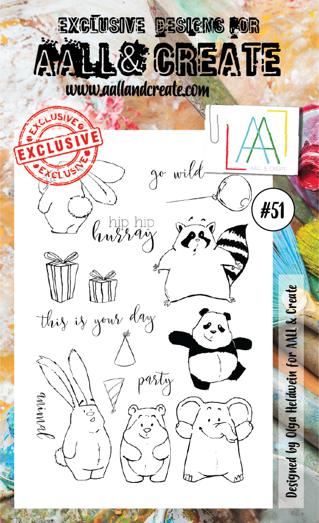 AAll&create - A6 STAMPS - Animal party - #51