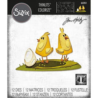 Sizzix - Tim Holtz - Thinlits Colorize - Chicks
