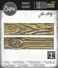 Sizzix - Tim Holtz - Thinlits Colorize - Woodgrain