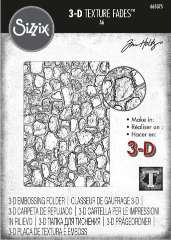 Sizzix - 3D Embossig Folder - Cobblestone 3D  A6