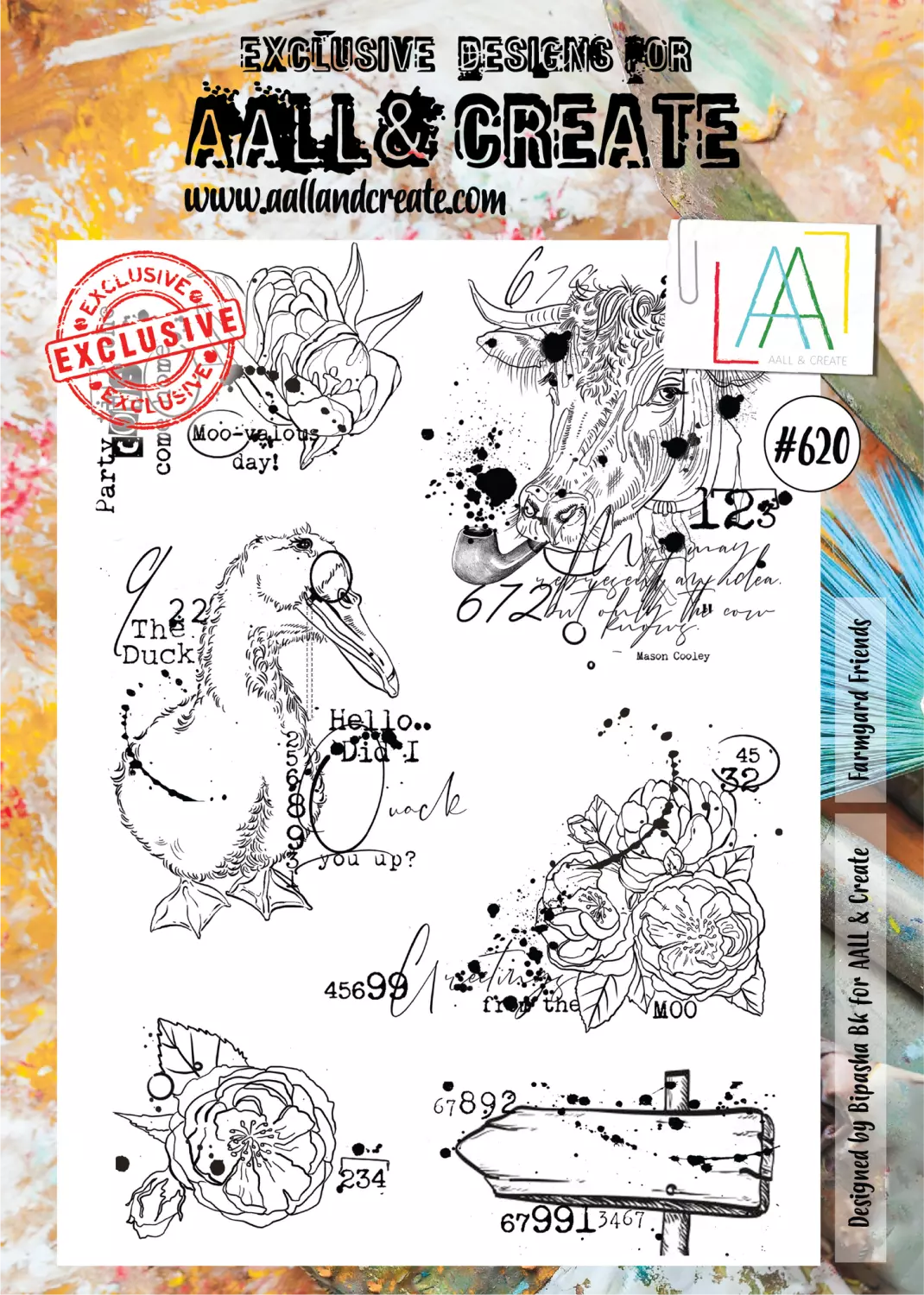 Aall&Create - Farmyard Friends #620 - A4 STAMPS -