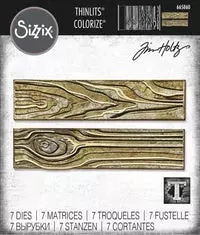 Sizzix - Tim Holtz - Thinlits Colorize - Woodgrain