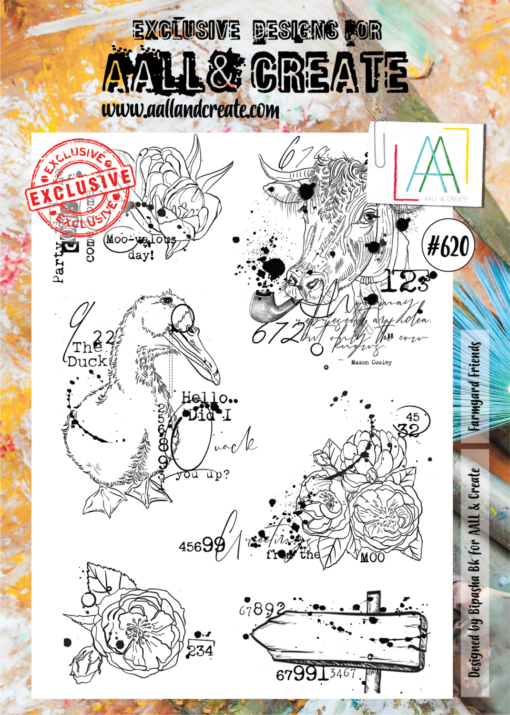 Aall&Create - Farmyard Friends  #620 - A4 STAMPS -