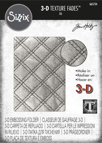 Sizzix - 3D Embossig Folder - Quilted -  A6