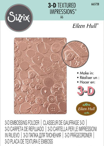 Sizzix - 3D Embossig Folder - Vintage buttons