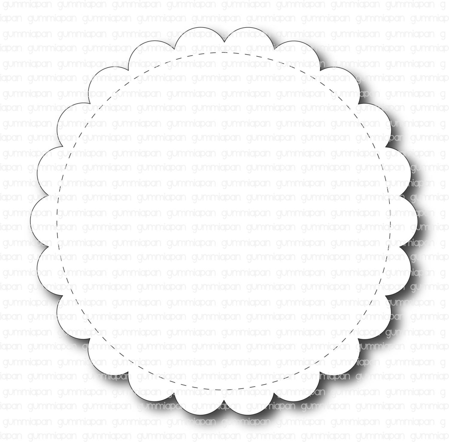 Gummiapan - scalloped circle- dies