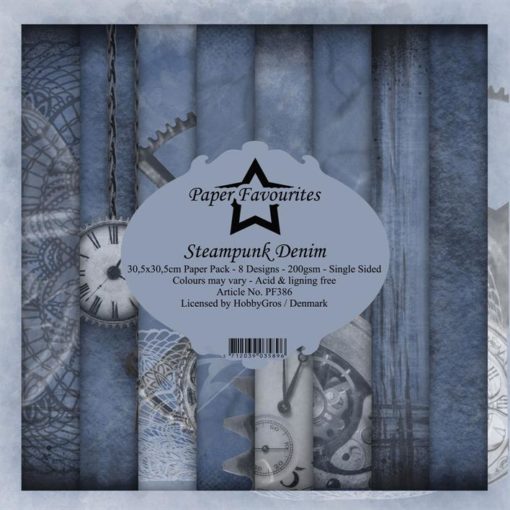 Paper Favourites - Steampunk Denim - Paper Pack - 12x 12