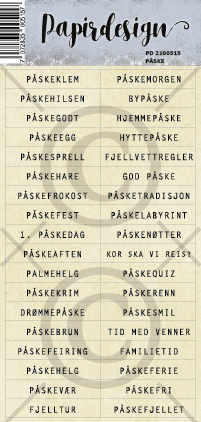 Papirdesign - Klistremerke - Påske