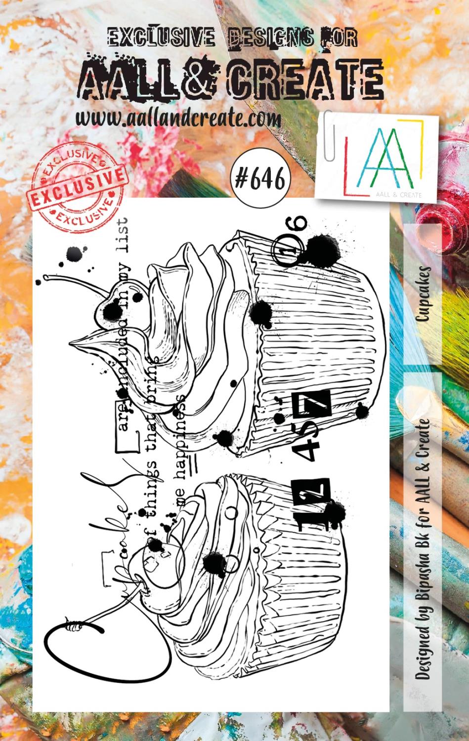 AAll&Create - Cupcakes - #646-  STAMP -