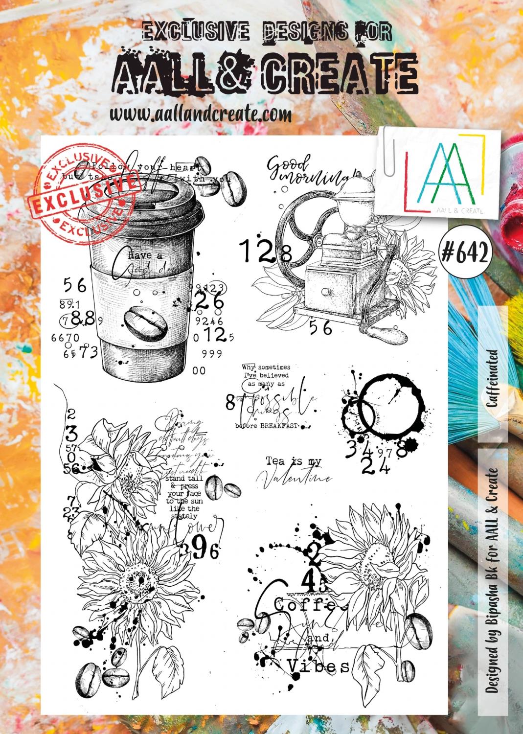 Aall&Create - Caffeinated  #642 - A4 STAMPS -