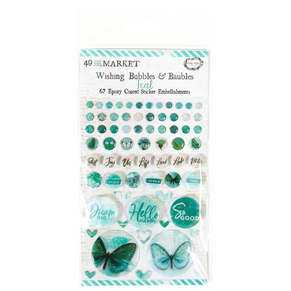 49 Market - Vintage Artistry In Teal Wishing Bubbles & Baubles