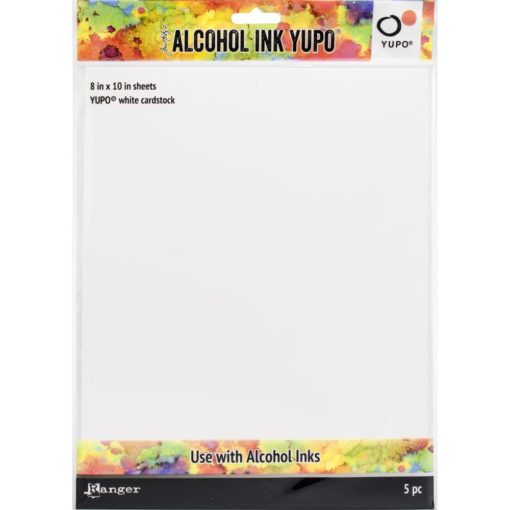 Tim Holtz Alcohol Ink White Yupo Paper 86lb 5/Pkg