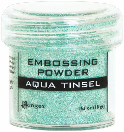 Ranger - Embossing powder - Aqua tinsel