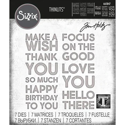 Sizzix - Tim Holtz Alterations - Thinlits - Bold Text 1