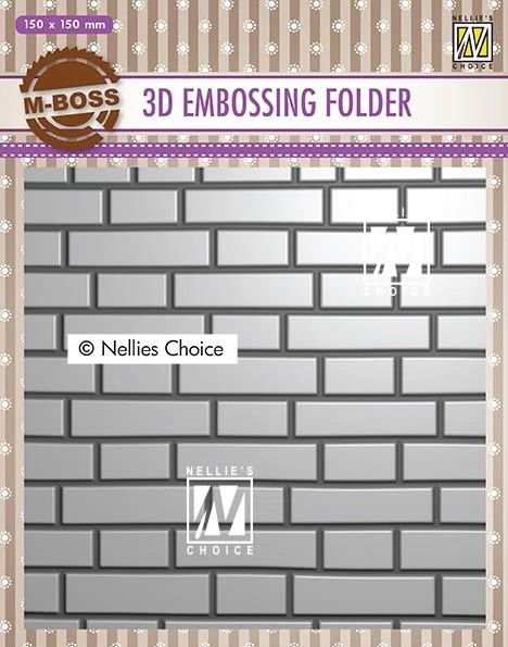 Nellies Choice - 3d Embossingfolder- "Brick wall