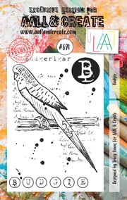 AAll&Create - Budgie - #691-  STAMP -