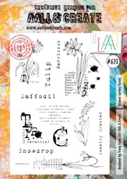Aall&Create - ElegantSpring Florals  #623 - A4 STAMPS -