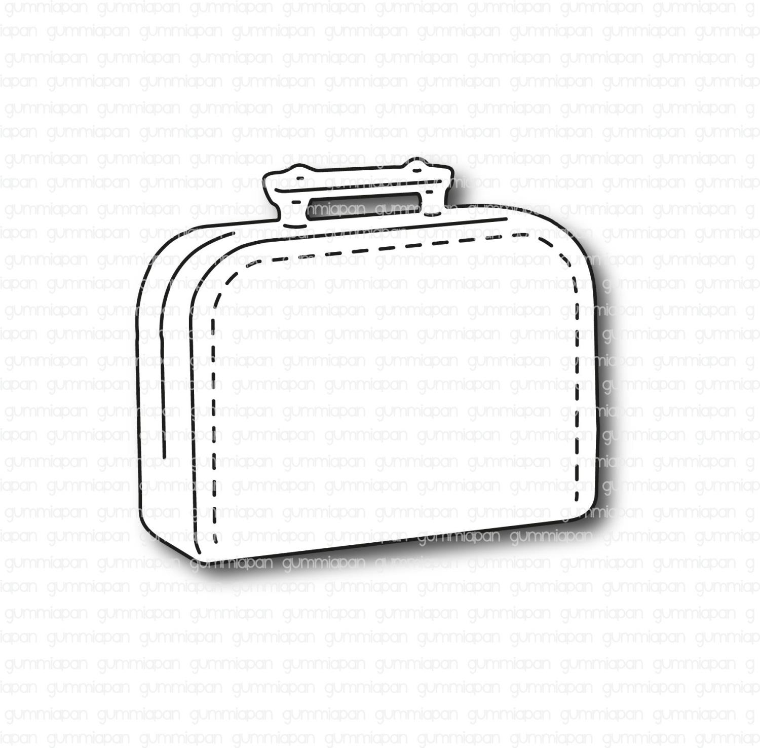 Gummiapan  - Liten reiseveske - Koffert - dies
