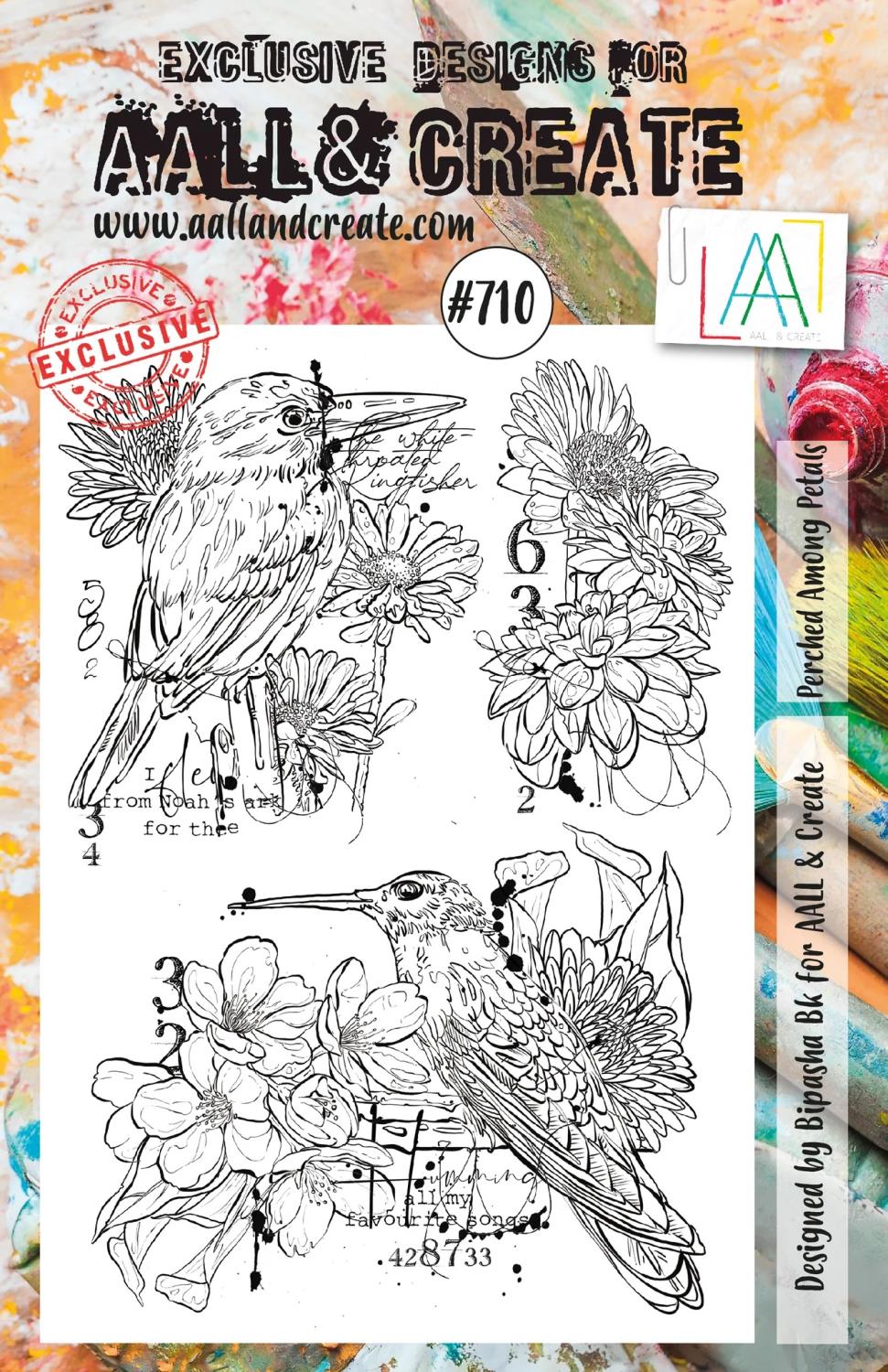 Aall&Create - A5 - #710 - Perched Among Petals