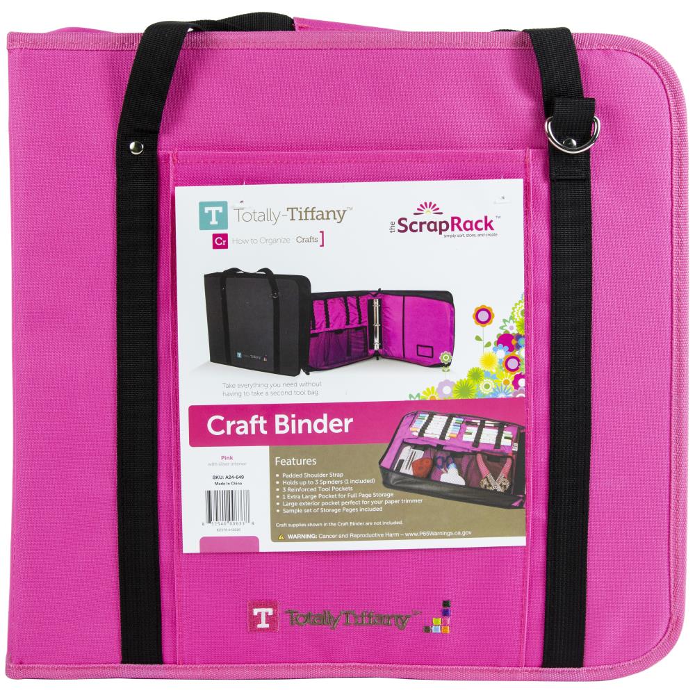 Totally Tiffany - ScrapRack Create And Carry Craft Binder - Pink