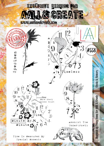 AAll&Create - #558 - A4 - Clocks & Flowers