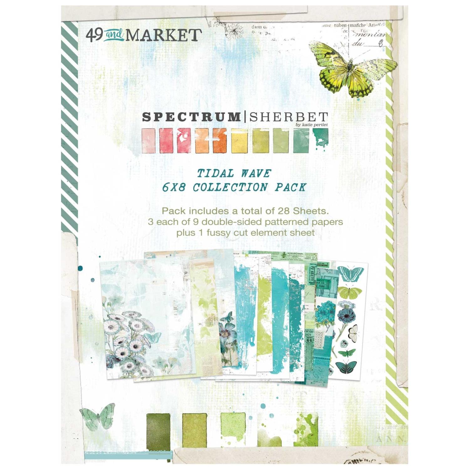 49 and Market - Spectrum Sherbet - Tidal Wave Collection - 6" x 8"