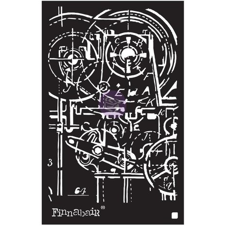 Finnabair - Prima Marketing Stencil 6"X9"- Machinery