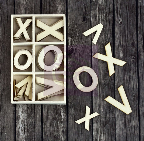 Prima - XOXO Wood Icons in a Box (36pcs