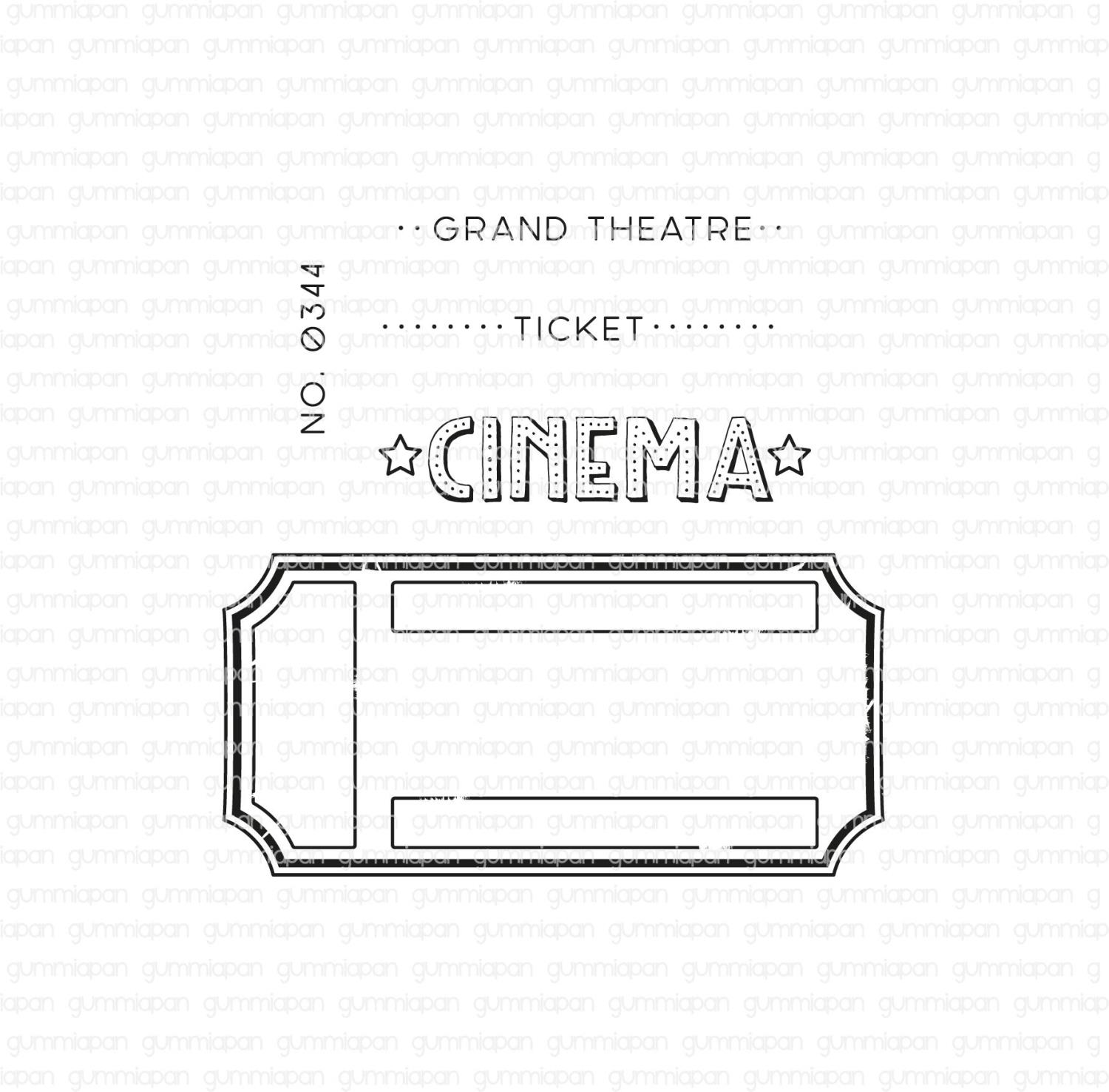 Gummiapan -Cinema Ticket - stempel
