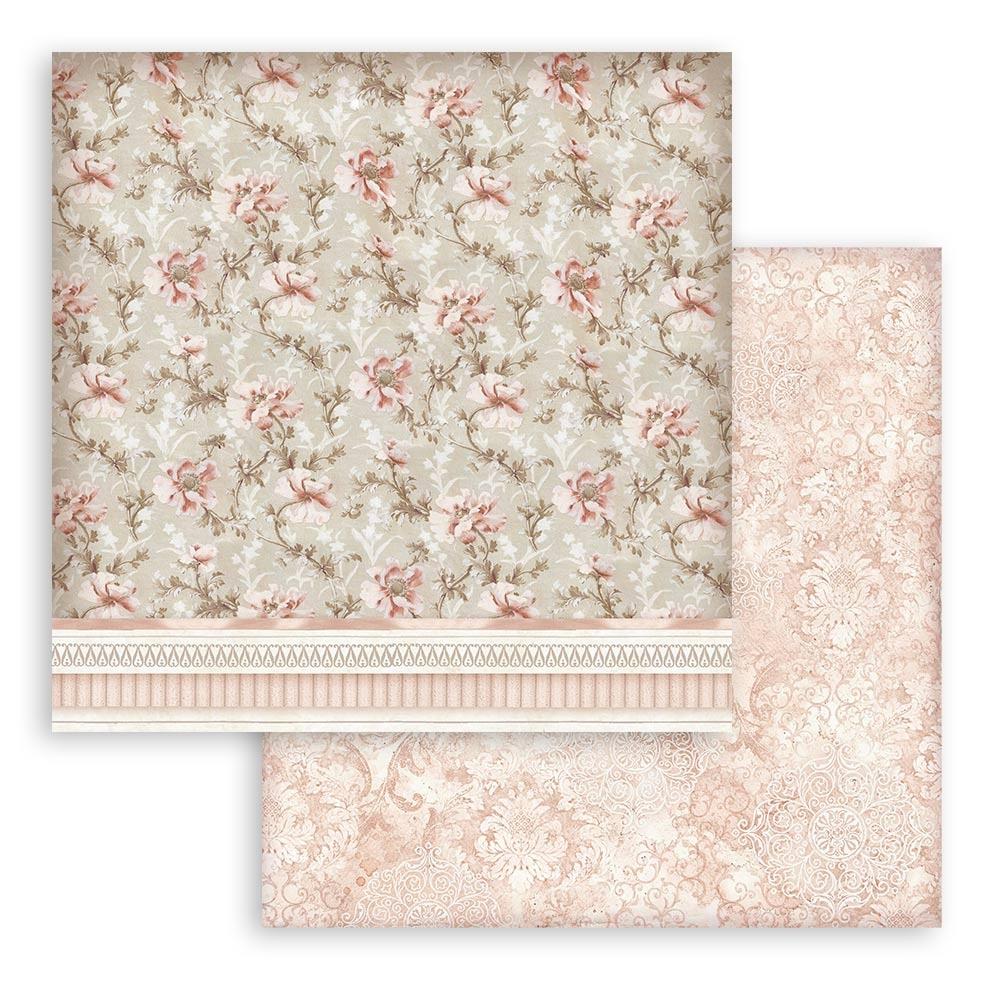 Stamperia  -Background selection - Texture Flowers, You And Me   12 x 12 -
