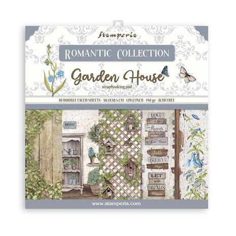 Stamperia - Romantic Garden House -  12x12 Inch Paper Pack
