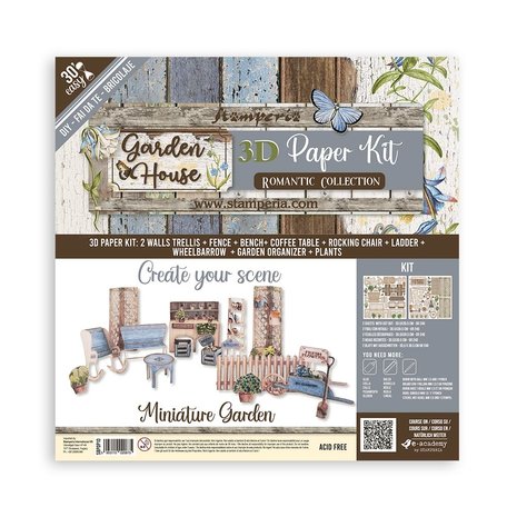 Stamperia - 3D Paper Kit 12x12 Inch Romantic Garden House