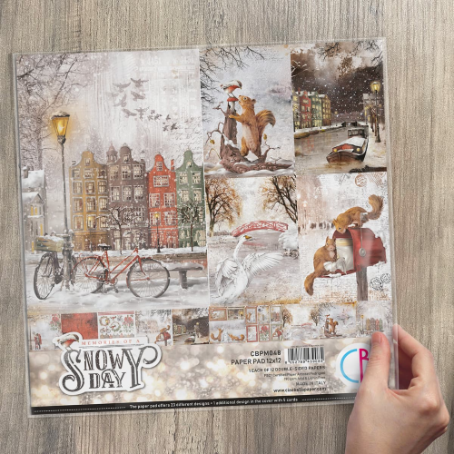 Ciao Bella - MEMORIES OF A SNOWY DAY PAPER PAD 12"X12" 12/PKG