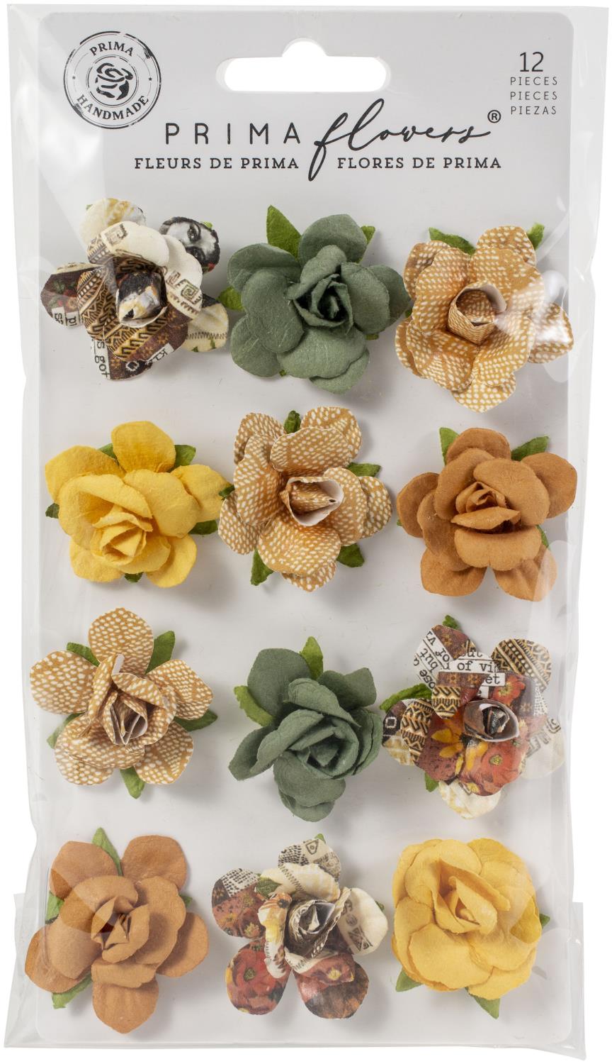 Prima Marketing Mulberry Paper Flowers - Beautiful Sunset/Diamond