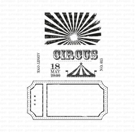 Gummiapan - Circus Ticket - stempel