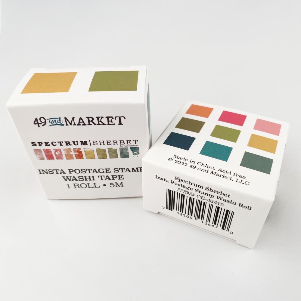 49 and Market - Spectrum Sherbet - Washi Tape Roll - Insta Postage Stamp