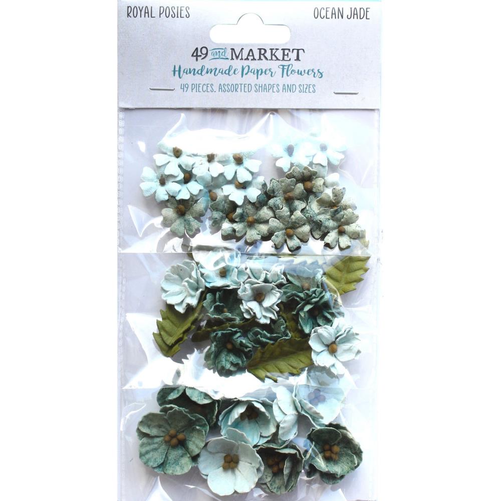 49 and Market - Royal Posies -Flowers - Ocean Jade